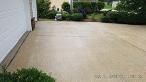 clean concrete driveway