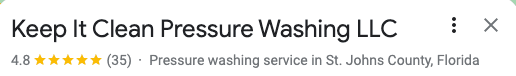 keep it clean pressure washing Google Business listing